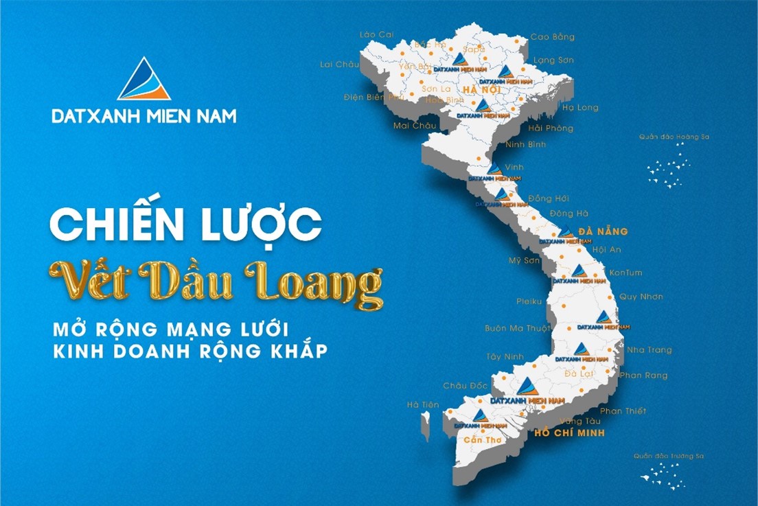 CHIẾN LƯỢC VẾT DẦU LOANG - ĐẤT XANH MIỀN NAM KHẲNG ĐỊNH VỊ THẾ DOANH NGHIỆP BẤT ĐỘNG SẢN DẪN ĐẦU