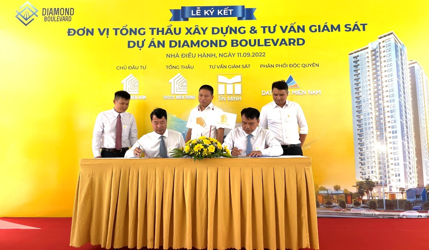 LỄ KÝ KẾT ĐƠN VỊ TỔNG THẦU XÂY DỰNG VÀ TƯ VẤN GIÁM SÁT DỰ ÁN DIAMOND BOULEVARD