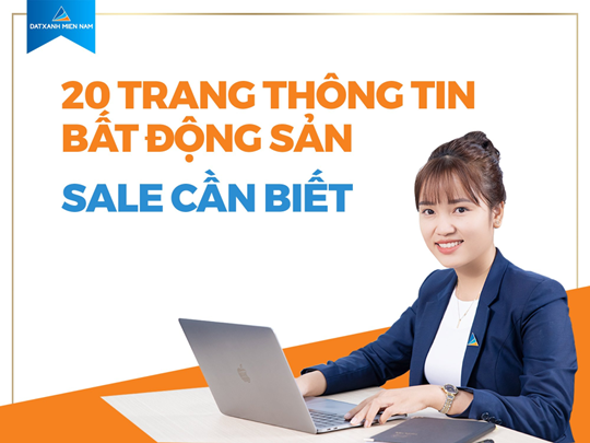 20 TRANG THÔNG TIN BẤT ĐÔNG SẢN SALE CẦN BIẾT