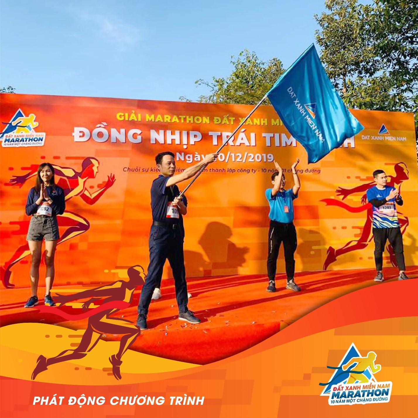 CUỘC THI MARATHON - ĐỒNG NHỊP TRÁI TIM XANH KỶ NIỆM 10 NĂM NGÀY THÀNH LẬP ĐẤT XANH MIỀN NAM